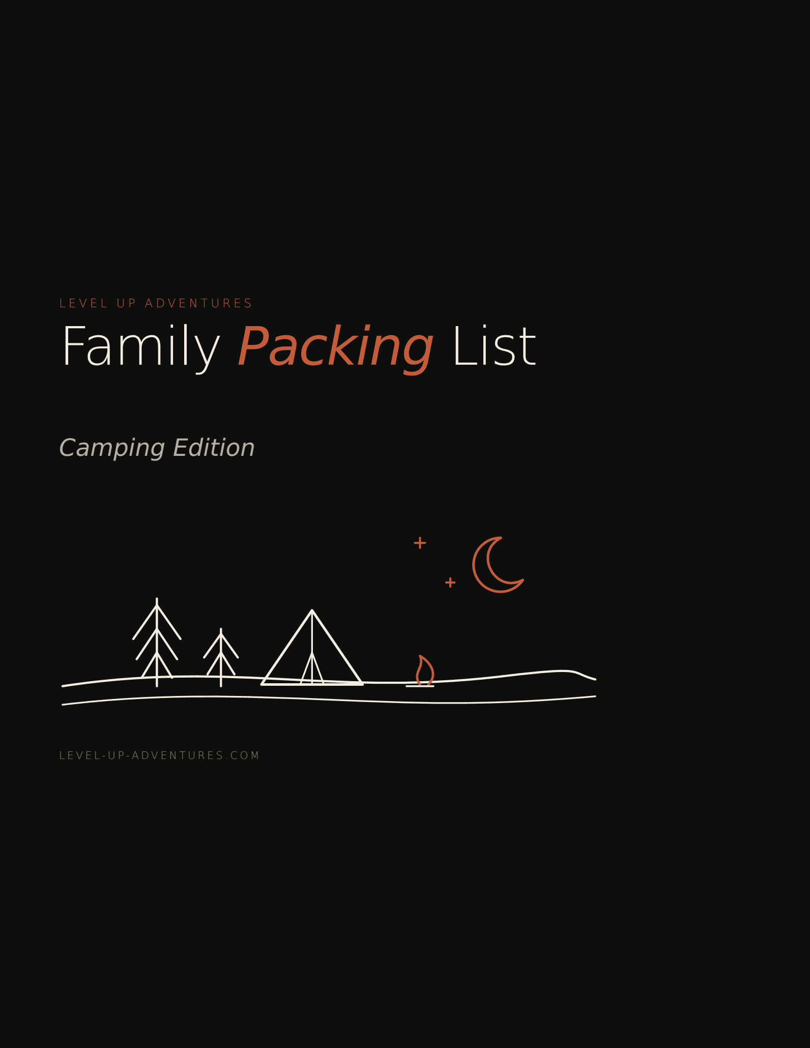 Family Packing List — Camping Edition