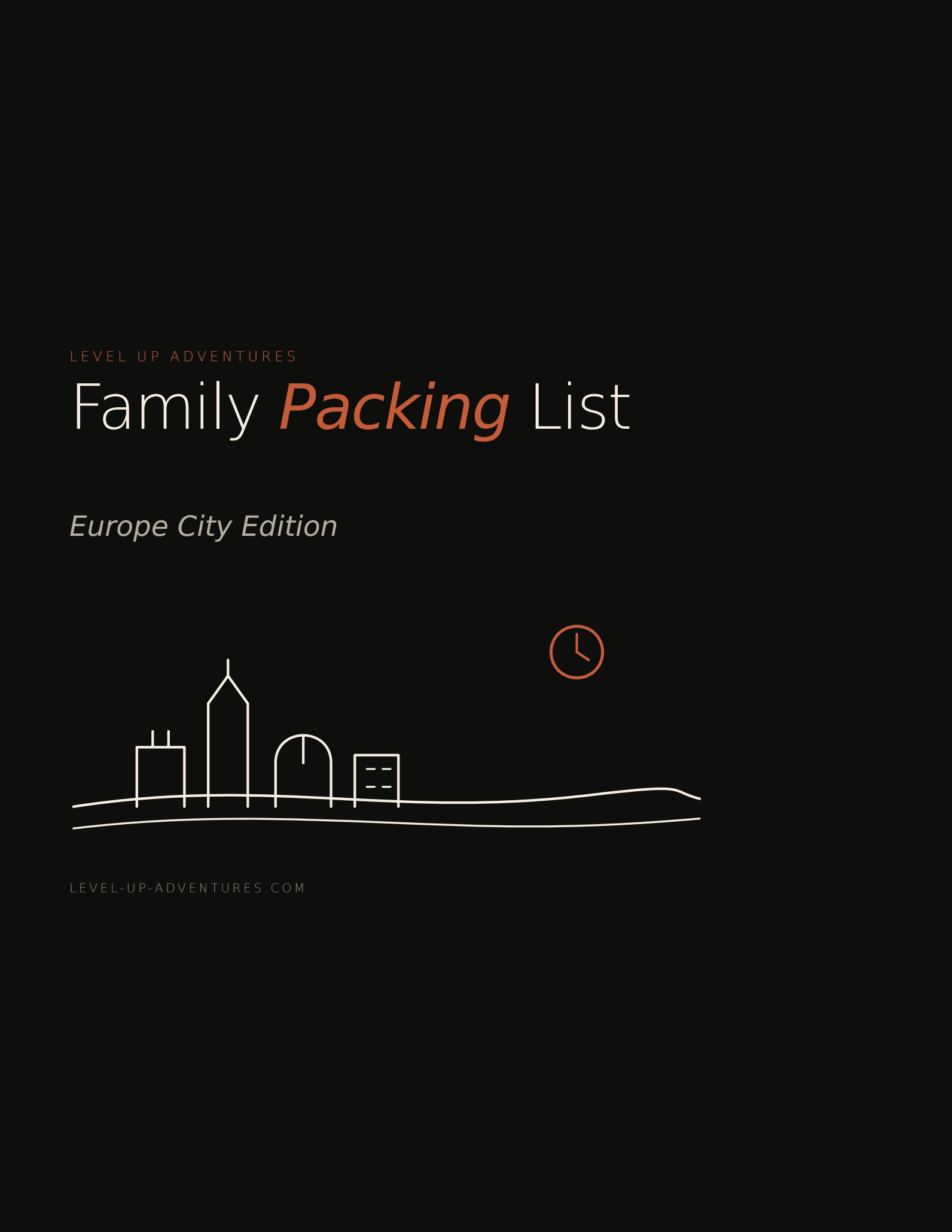 Family Packing List — Europe City Edition